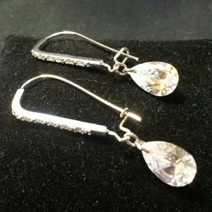 Avon CZ Embellished Teardrop Earrings